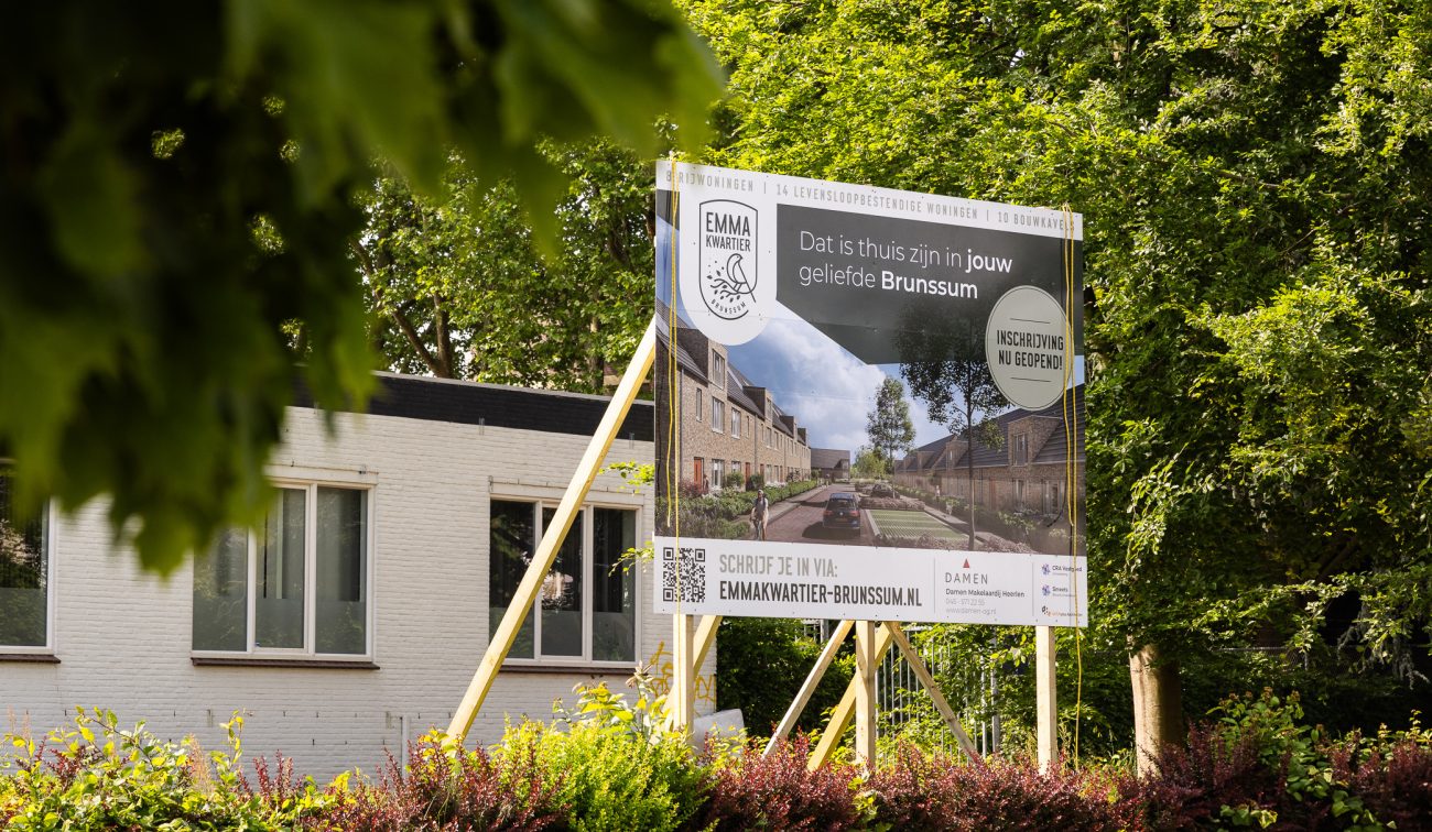Ontwikkeling Emmakwartier Onthulling Bouwbord