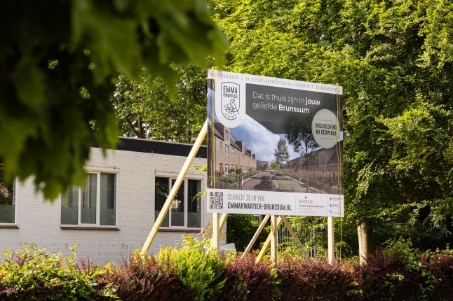Ontwikkeling Emmakwartier Onthulling Bouwbord
