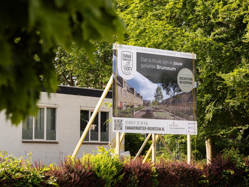 Ontwikkeling Emmakwartier Onthulling Bouwbord